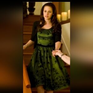 Bella Twilight New Moon Birthday Dress Large, Neca Hot Topic Green Floral  Dress